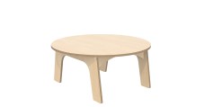 Keukenhof babytafel rond 90 cm berken oak Tangara Groothandel voor de Kinderopvang Kinderdagverblijfinrichting